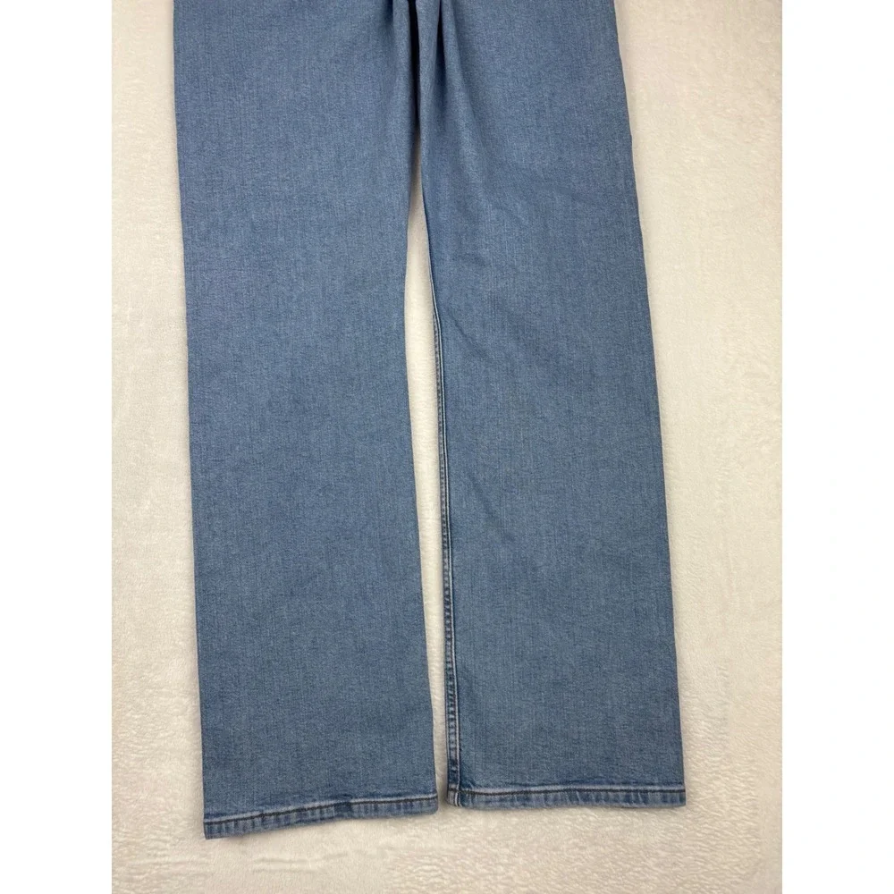 Wrangler Five Star Men's 34x34 Premium Bootcut Jeans Light Blue Washed Workwear